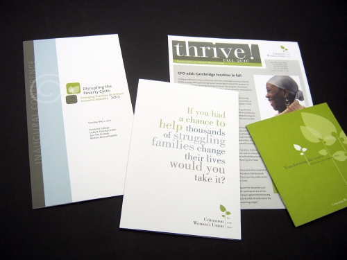 range of collateral including an appeal mailer, agency brochure and an event brochure