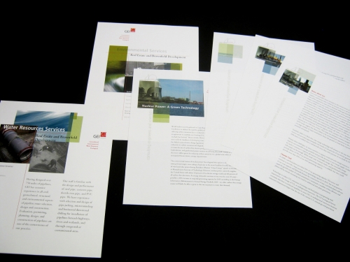 sample 'level two' brochures that provide a service related overview 